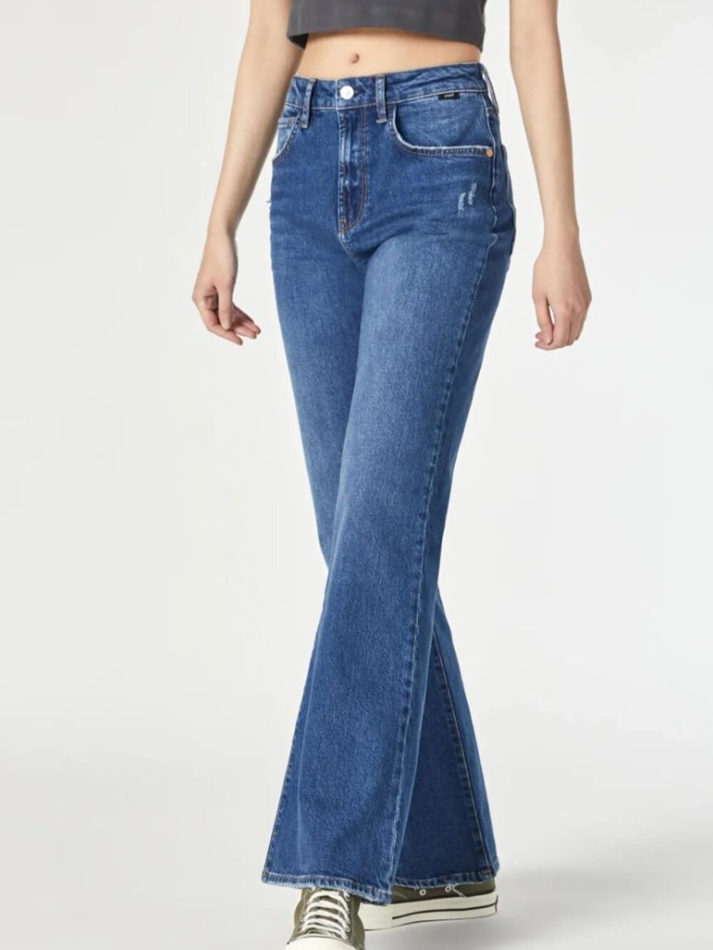 Mavi Los Angeles Flare Jeans High Rise 26 Light Wash Wide Leg Denim